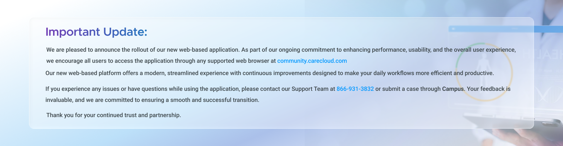 CareCloud - Log In to Healthcare